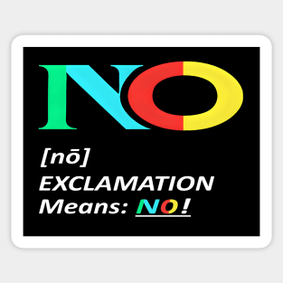 No Means No Sticker